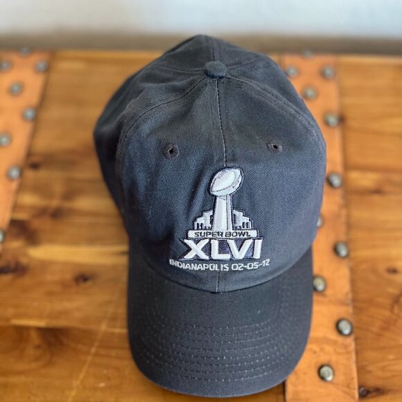 NFL Team Apparel 2012 Superbowl Indianapolis 02-05-12 Hook & Loop Hat - Picture 1 of 7